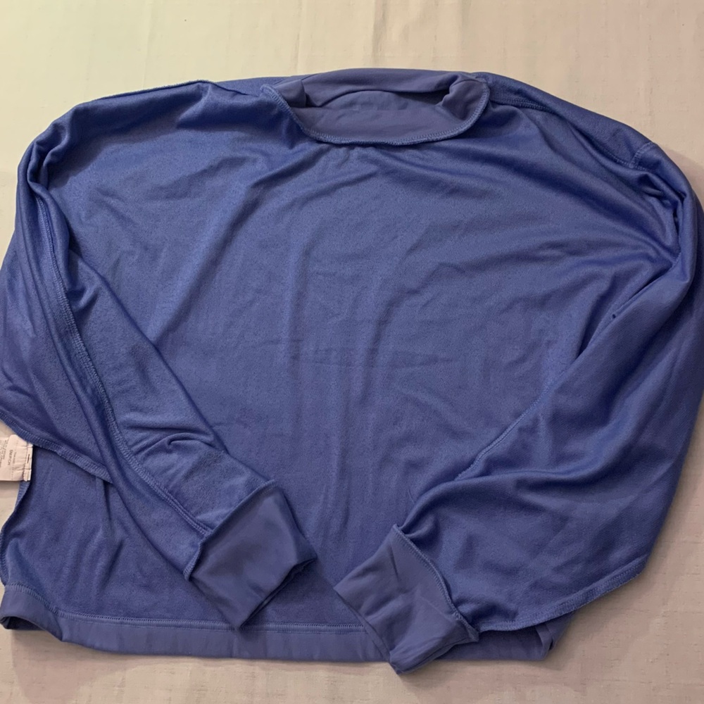 Under Armour Women's Baja Blue/White Rival Terry Oversized Crew